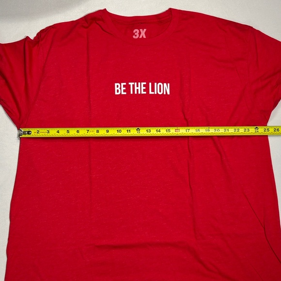 Compete Every Day Men's Plus Size 3X Be The Lion T Shirt Red - Picture 5 of 7